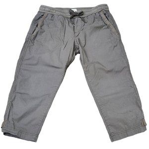 L.L. Bean Drawstring Elastic Loose Waist Pants Casual Shorts Gray SP